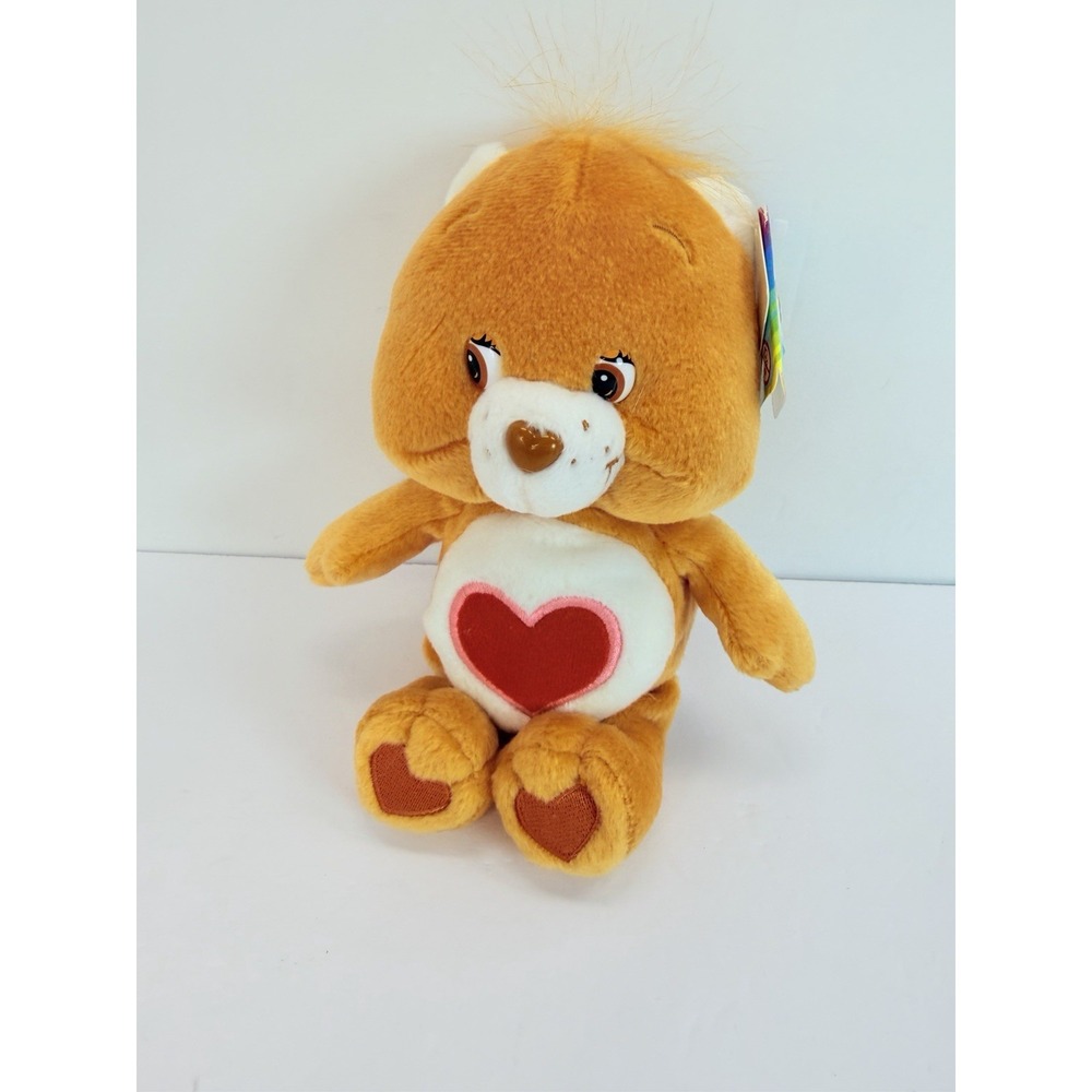 Care Bears Tenderheart Bear 8" Plush Orange Heart with Tags 2002